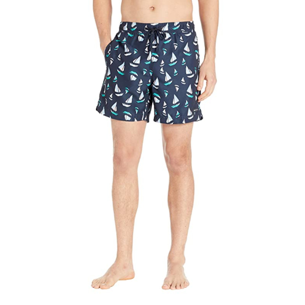 Perry Ellis Men Powder Pink Swim Shorts Multi Size S